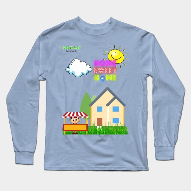 Home Sweet Home Designed by I Long Sleeve T-Shirt by PorchProductions